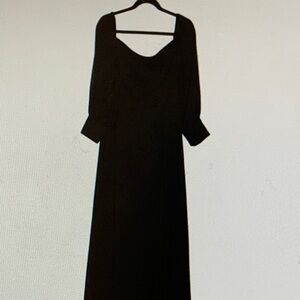 Lulu's Classic Black Maxi Dress